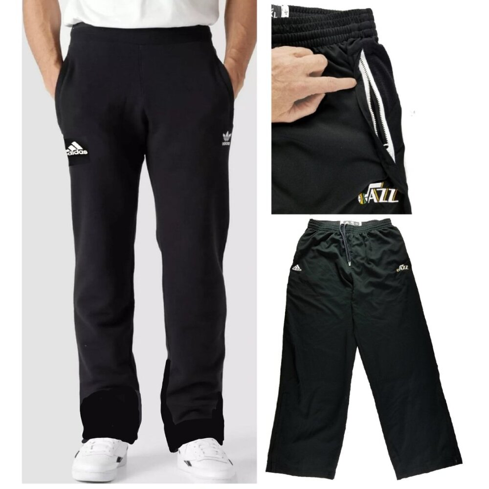 Adidas NBA Jazz Licensed Basketball Track Jogger Sweat Pants Zipper Details 2XL